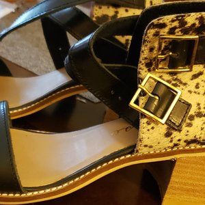 Black Low Heels Sandal